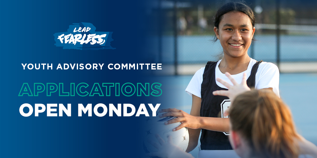 netballvic's tweet photo. If you love netball and want your voice to be heard now is your chance! 📣
Applications open to join our Youth Advisory Committee on Monday 25 October 🙌
It's an opportunity for people aged 15-24 to share their love for the sport. https://t.co/k2xBDN5VS2
#LeadFearless https://t.co/Ip87Ob4Isv