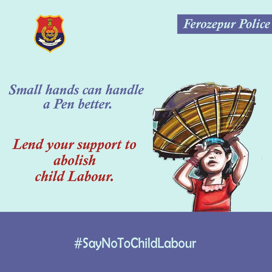 Ferozepurpolice's tweet photo. If any child around you is being abused than report it immediately to Child Helpline No. 1098 or Saanjh Shakti Helpline 181.
#PunjabPoliceMahilaMittar
#StopChildHarassment https://t.co/2sSo8gopBD