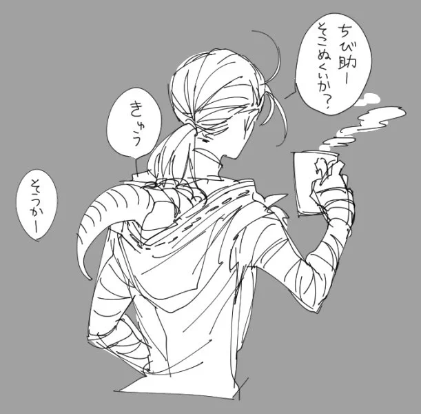 寒い日は🤕のフードに🦎をしまえ 