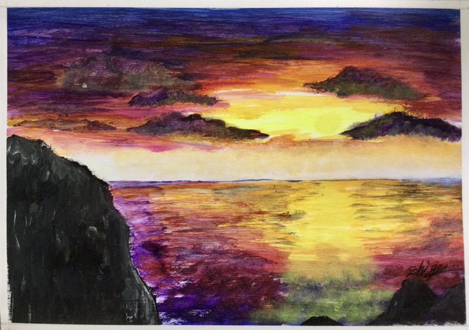 夕焼けの空のtwitterイラスト検索結果