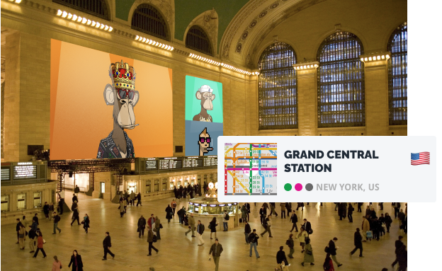 wwmetro's tweet photo. @punk6529 Inspired by 6529 Nation, we built this project to show NFTs in public spaces https://t.co/2hrABP1vHO https://t.co/XqMlOpL2Nn