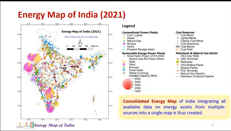 agiindia's tweet photo. A visualization platform for the energy assets of India, the #GeospatialEnergyMap of India launched by @NITIAayog, attempts to identify and locate all primary and secondary sources of energy and their transportation networks in India. https://t.co/bFb4DRzi9d