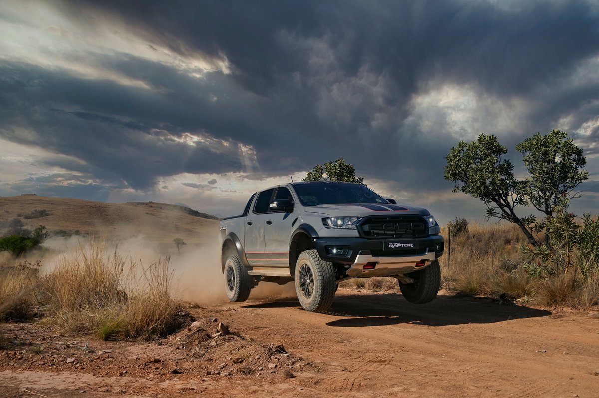 mtura712's tweet photo. Ford calls this colour palette 🎨, Conquer grey, however me and my friend @JezzaMaqasa calls it Konka Grey 😂, now on sale is the Ranger Raptor SE(special edition) is priced at R965 300, feeling jumpy?  That’s the Raptor in its natural habitat! https://t.co/BMoXodLjzf