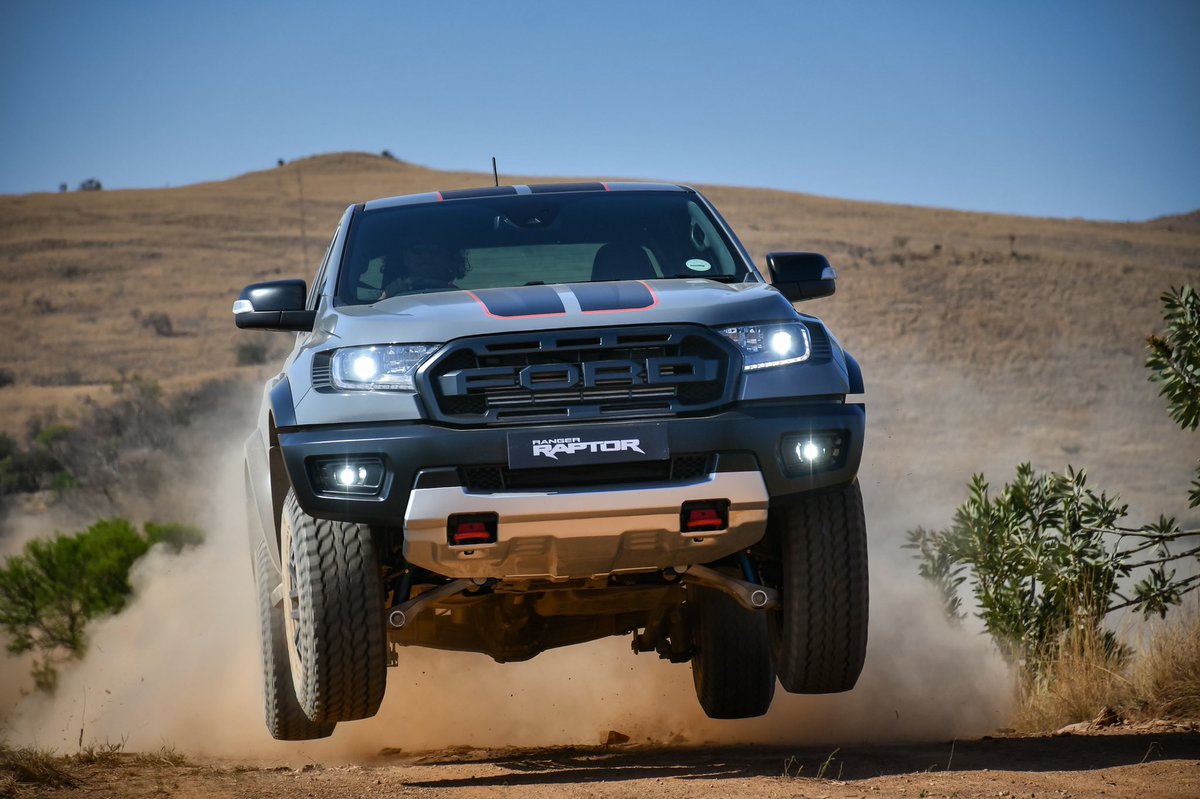 mtura712's tweet photo. Ford calls this colour palette 🎨, Conquer grey, however me and my friend @JezzaMaqasa calls it Konka Grey 😂, now on sale is the Ranger Raptor SE(special edition) is priced at R965 300, feeling jumpy?  That’s the Raptor in its natural habitat! https://t.co/BMoXodLjzf