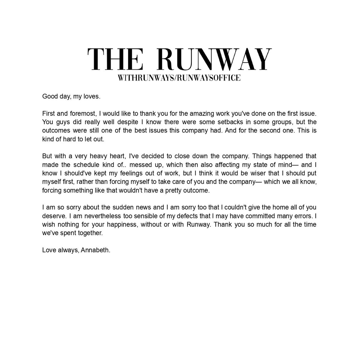 runwaysoffice's tweet photo. https://t.co/pkanMmmVPe