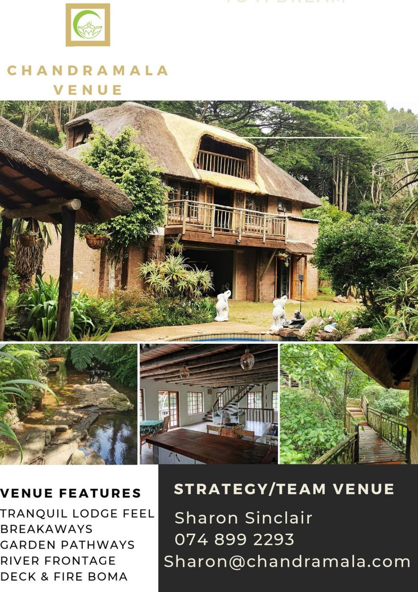 ChandramalaSA's tweet photo. KZN Businesss Strat venue 1, 2 or 3 days https://t.co/Fr5h3BtyGp
