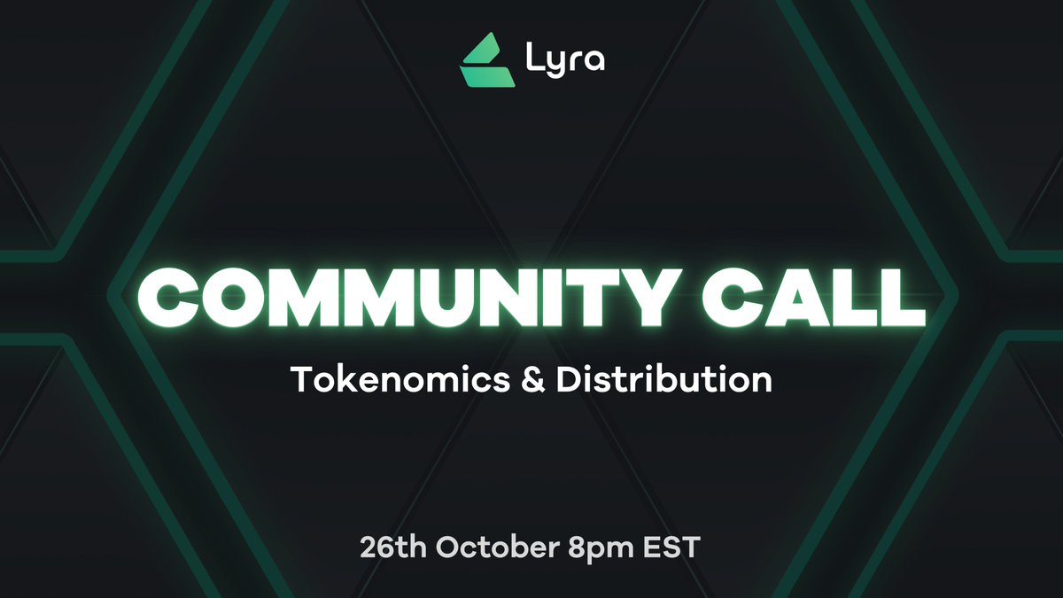 DeriveXYZ's tweet photo. It's happening. 

Join our next community call and be the first to learn more about the $LYRA token launch.

Tuesday, 26th October 8pm EST in Discord.

📆https://t.co/PHP2sAOFau https://t.co/QbP4uE8O3A