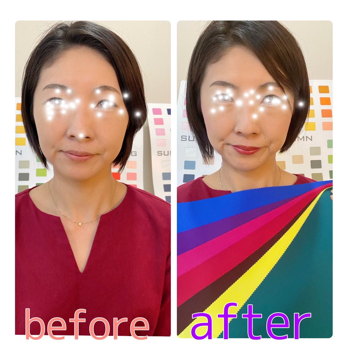 少し前からコートに関するご相談や同行ショッピングのお申し込みが増えております✨

アウター類は高価ですし、是非似合うものを選ぶ際にイメージコンサルを役立てて頂けたらと思います✨
写真はパーソナルカラーウィンターのお客様♪ 
#ブルベ冬　#骨格ナチュラル