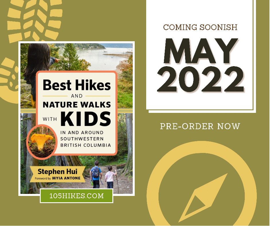My next book has a title, a cover, and a release date!

<a href="/BestHikes/">Best Hikes With Kids In & Around Southwestern BC</a> and Nature Walks With Kids In and Around Southwestern British Columbia is coming to bookstores on May 17, 2022. 

Announcement 👉 105hikes.com/2021/10/15/bes…

Stay tuned for more details! 

#BestHikesWithKidsBC