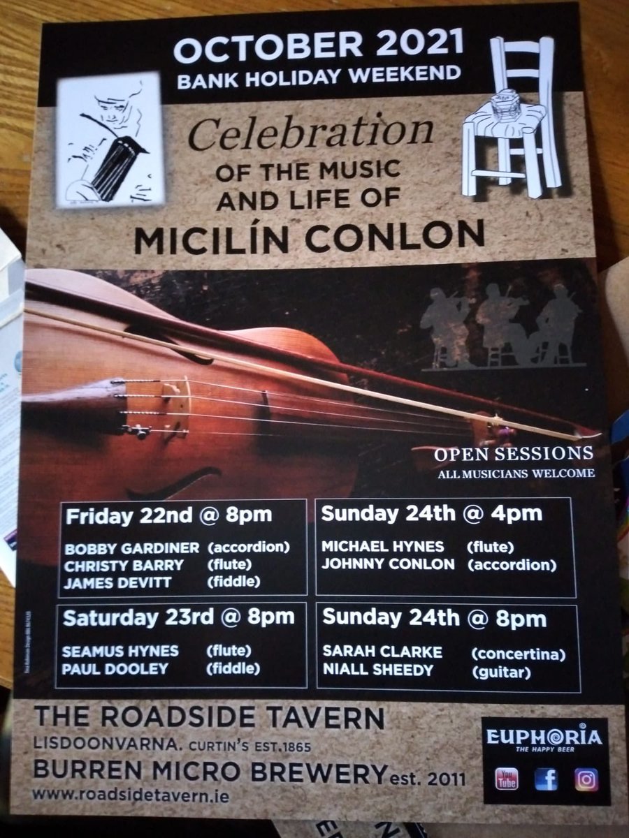 Join us for a smashing traditional music of #TheBurren weekend of Celebrating the Life of Micílin Conlon! @visitBurren @ClareTourism @VisitLisdoon