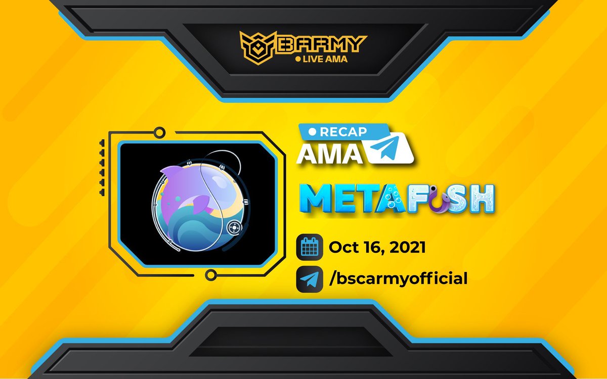 BARMYGROUP's tweet photo. #BSCArmy x #MetaFish AMA Recap

🔊Our Tele #AMA with @Metafish_Bsc was amazing! The guests revealed lots of cool things about their project!

Check out the full AMA #Recap here: https://t.co/8Ax5u0tGxG https://t.co/LT2wiVzhPE