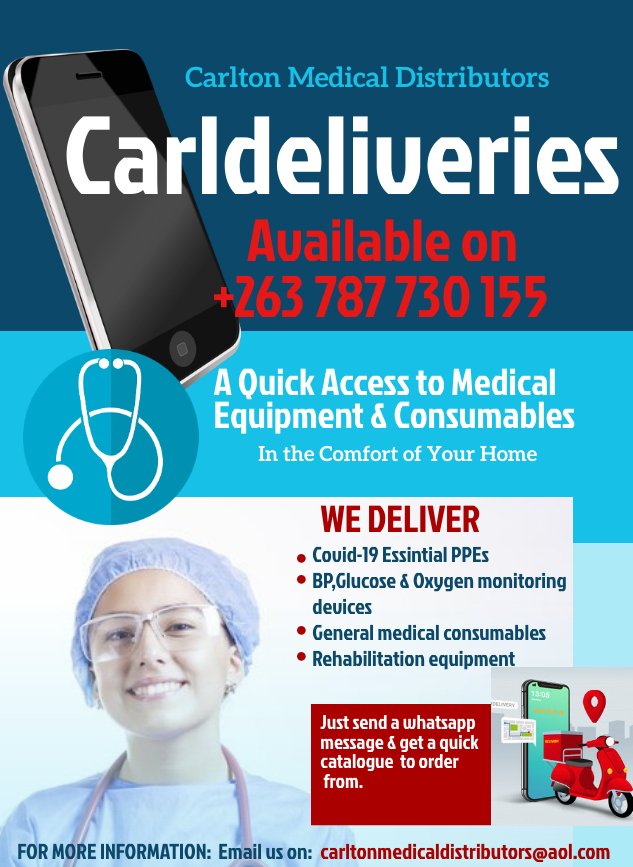 263_Connect_YEM's tweet photo. Trust @CarltonMedical with all your medical needs they lessen the burden! They Supply Medical Equipment and Consumables and they do Deliveries as well!
#263Connect https://t.co/jWMCpWHoJN