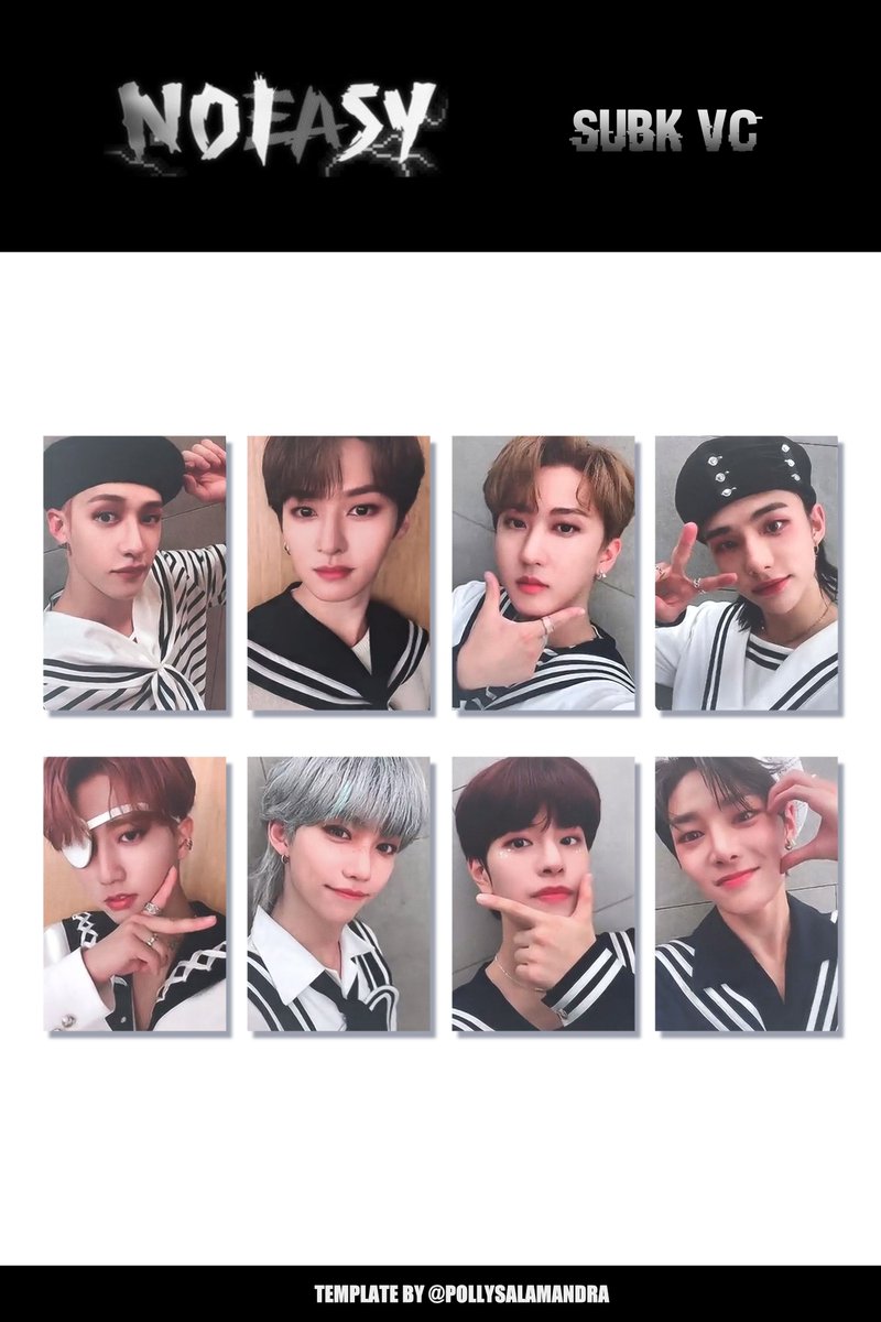 NOEASY ] Stray Kids photocard template • SUBK VC OT8: Bang Chan