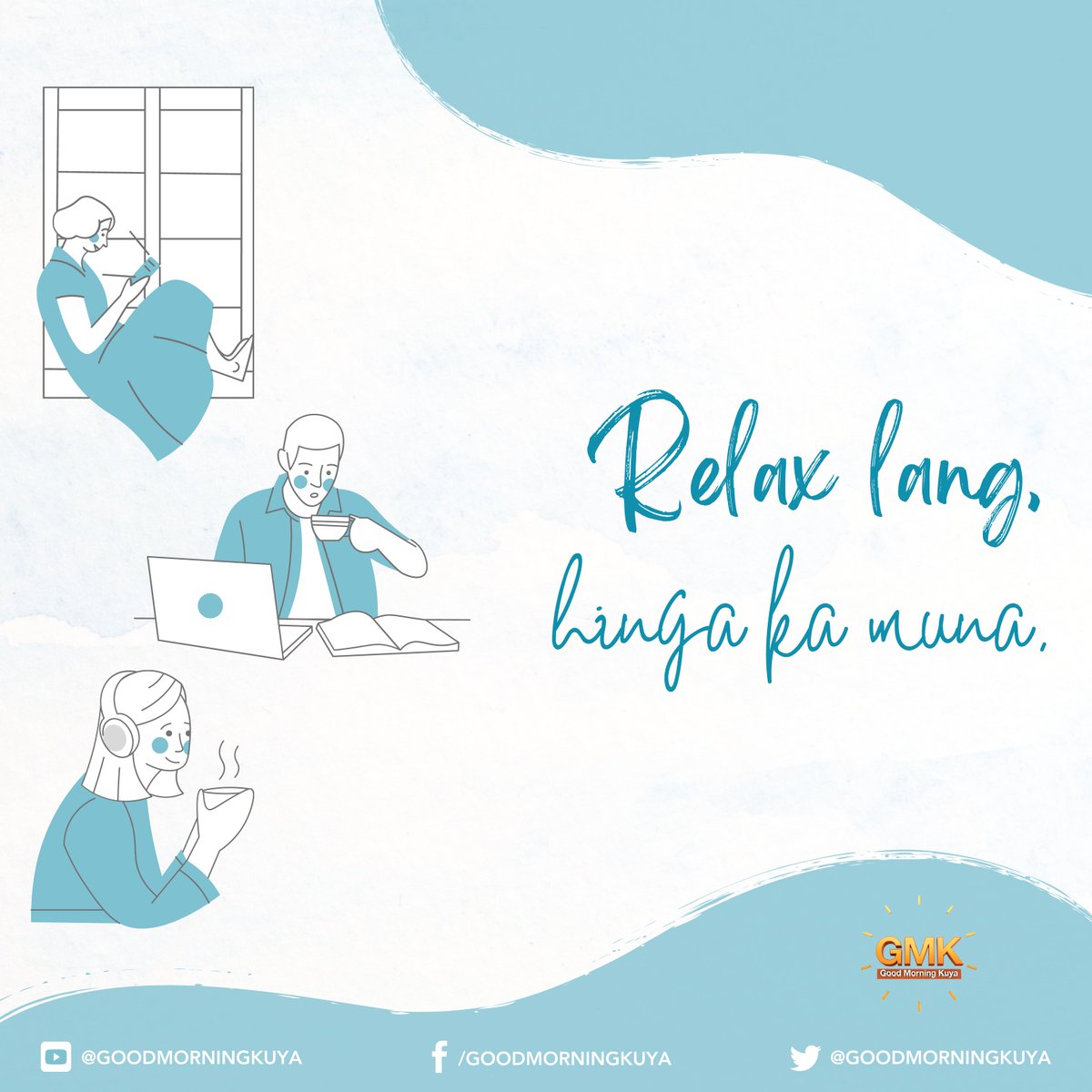 GoodMorningKuya's tweet photo. Relax muna, matutong magpahinga. 🤗

Source: DOH Philippines https://t.co/Ig0C0obVrU