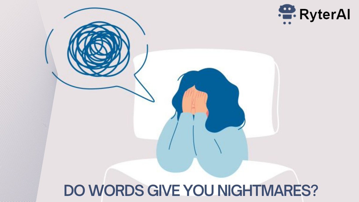 Not_done_yet_99's tweet photo. Do #words give you nightmares? Wish there was an easier, more reliable way to write advertising and #content without wasting your time trying to come up with good ideas? Look no further than RyterAI!
https://t.co/23NYng2rmz
#ryterai #writer #contentgenerator #contenttransformer https://t.co/R6yXdKshyJ