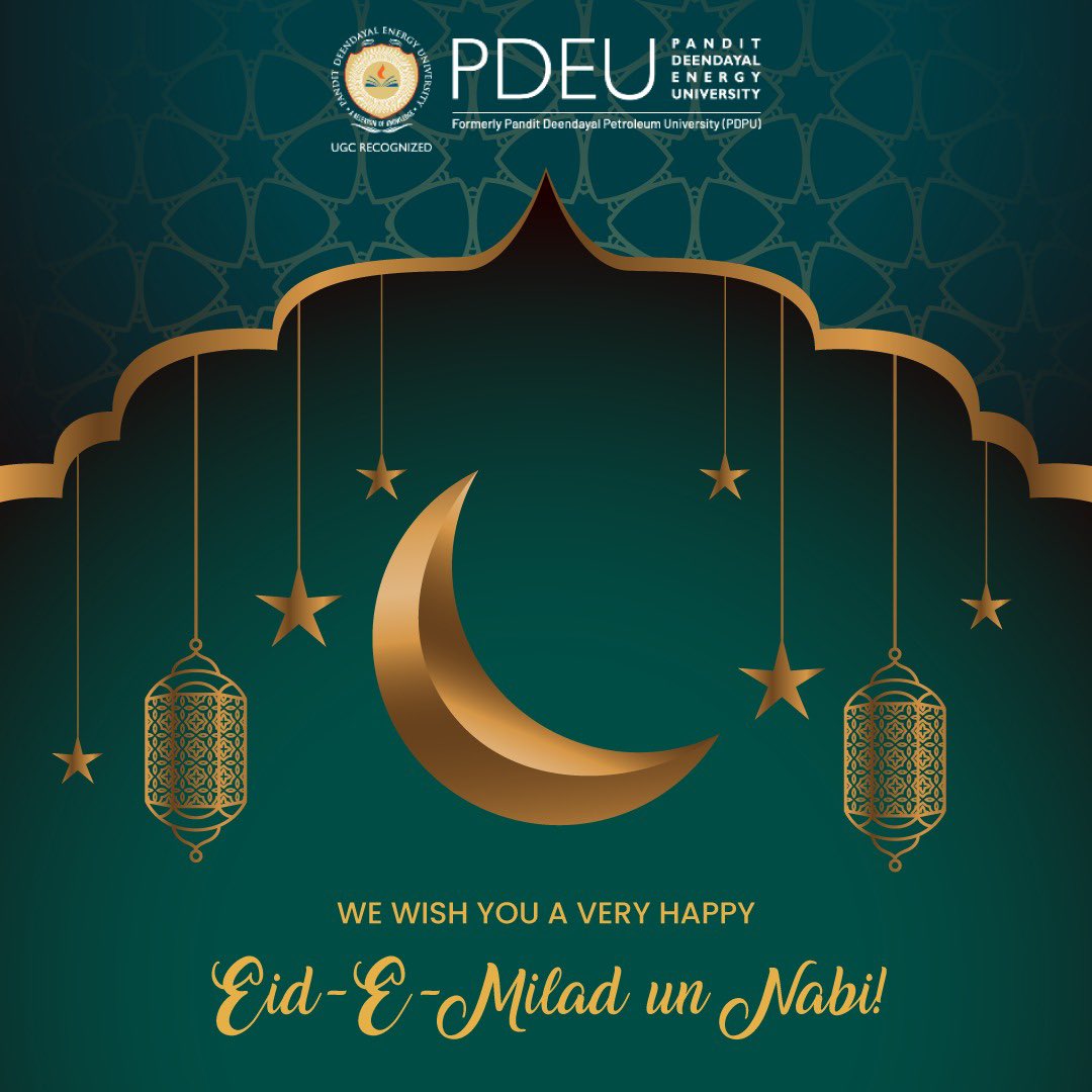 May Allah shower you and your family with good health, prosperity, and love, and may all your dreams come true on this auspicious occasion. 

#Eid #HappyEideMilad #Festivities #pdeu #pdpu