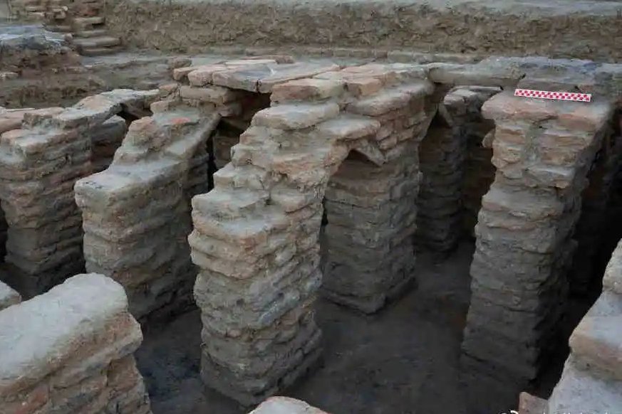 It is reported archaeological excavation at the site of an ancient city to the north of Turfan, Xinjiang, yielded remains of a Roman-style bathhouse &amp; a Nestorian or Church of the East monastery with several painted crosses, founded by the local Uyghur kingdom during 9th-13th c.