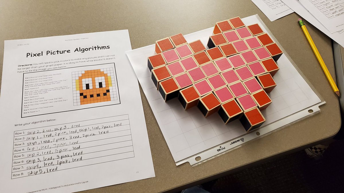 BrookeTruebloo2's tweet photo. Debugging in Pixel Picture Algorithms, surprisingly engaging and satisfying to fix the algorithm! #cougarsedtech https://t.co/0tENqy5Emq
