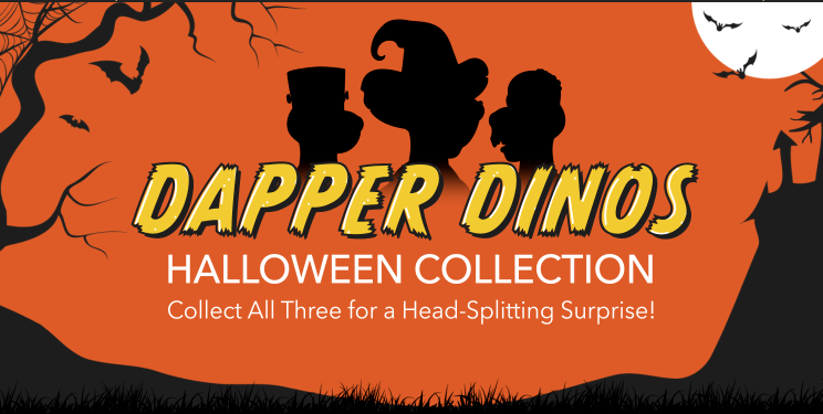 dapperdinos's tweet photo. We just took a snapshot of our holders and will soon be randomly dropping 1 of 3 Spooky Dinos across 1,000 Dino holders. This means 1 Dino = 1 chance. If you can manage to collect all 3 by October 30th, there might be a head splitting surprise in store for you! https://t.co/z9uPqSggji