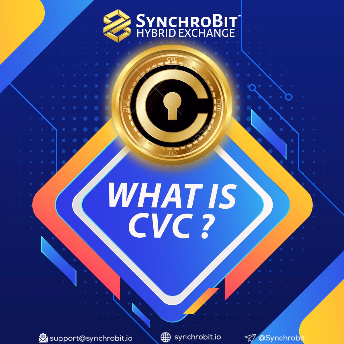 SynchroBit's tweet photo. Civic is a blockchain-based identity management solution that gives individuals &amp; businesses the tools they need to control &amp; protect personal identity information

Market Cap $315,081,178
Total Supply 1,000,000,000
ATH $1.35

Trade #CVC with #synchrobit
https://t.co/hnw7J02rFT https://t.co/GPojH1AbQ2