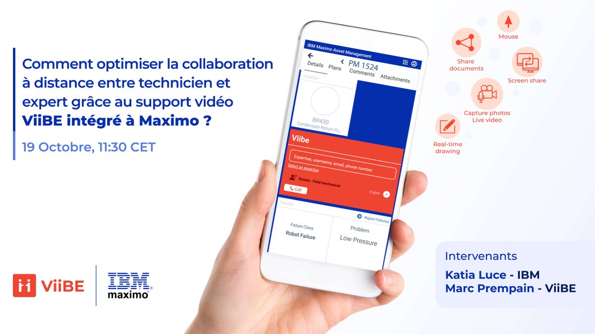 Today's the day! Join us with IBM at 11:30 CET today *en français* to discuss how we're working together to optimize remote collaboration between technicians and experts.

Sign up for our webinar here to learn more about our technology partnership: hubs.la/H0ZzRCD0