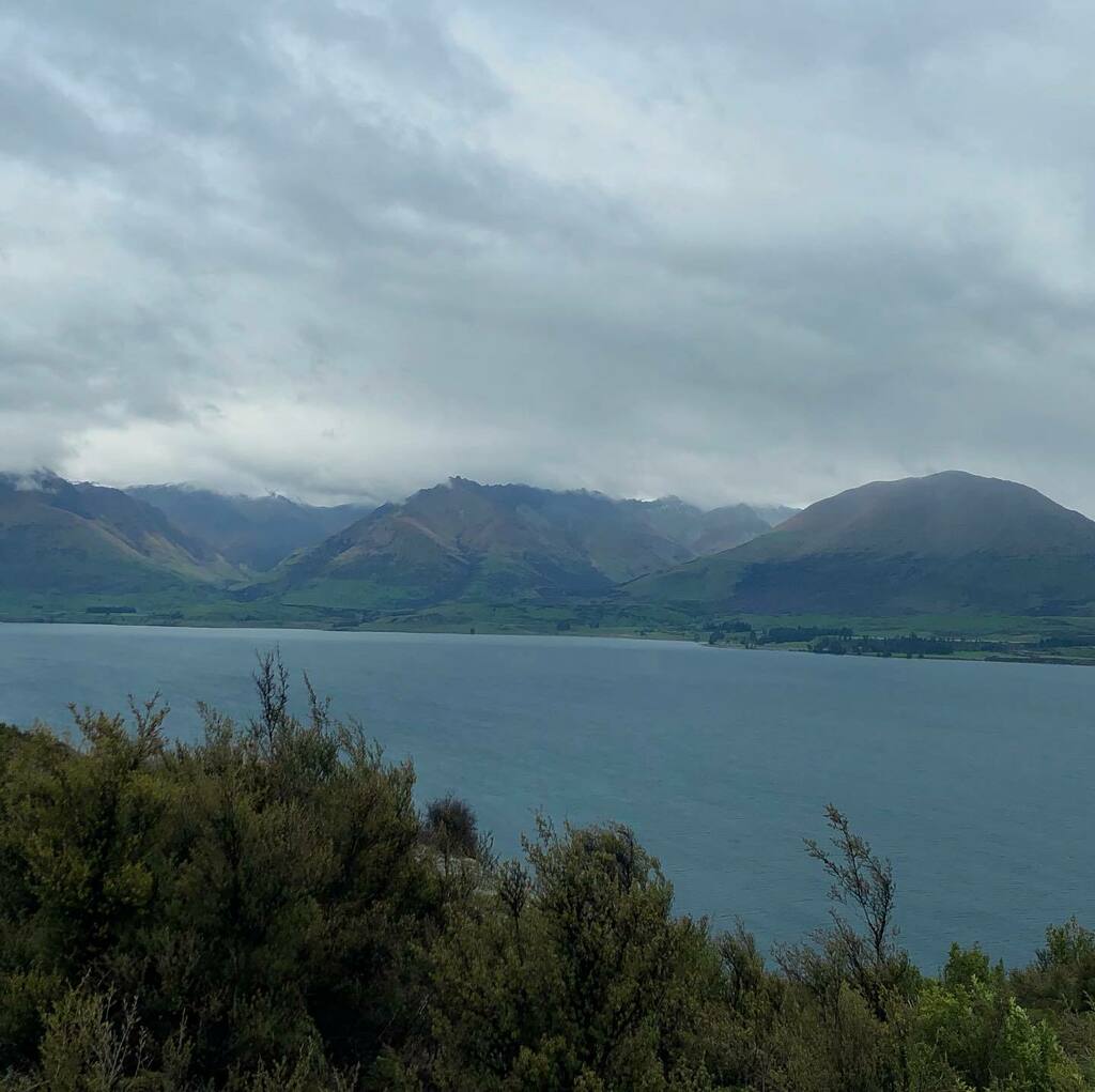 captaindexter's tweet photo. Lake Wakatipu reminds me a bit of Loch Ness in the Scottish Highlands. Just as wet, windy and sandflies as vicious as highland midgies. #bitingflies #mistymountains #nzatitsbest https://t.co/dPdCeMdL13 https://t.co/FnaO2wVy6n