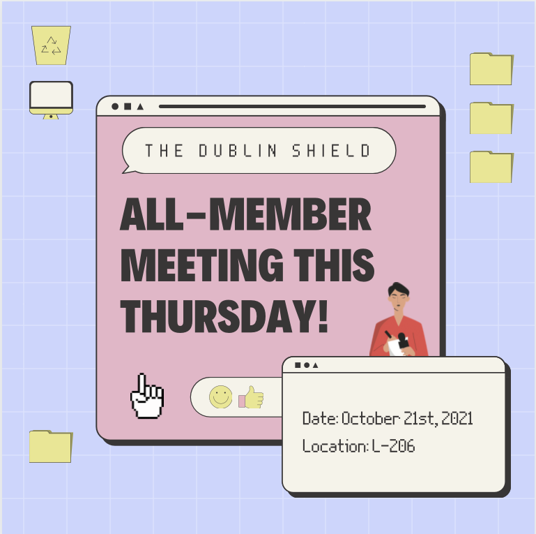 TheDublinShield's tweet photo. hey everyone! don't forget to join us this thursday in L-206! everyone is welcome even if you don't know anything beforehand :) https://t.co/mrcnvt64eA