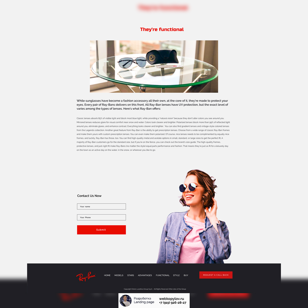 webkopylov's tweet photo. Rayban концепт дизайн Landingpage 
https://t.co/araIz6QR5I
#webdesign #rayban #вебдизайн https://t.co/z3EMFUOD6C