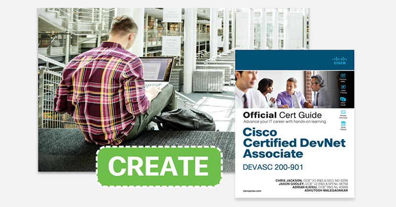 CiscoDevNet's tweet photo. Special #DevNetCreate offer from @CiscoPress to prepare for your Cisco Certifications! https://t.co/55M5SBus1S
Save 45% on print books and 60% on eBooks and video courses when you use discount code CREATE during checkout.
The offer expires on October 27, 2021.
