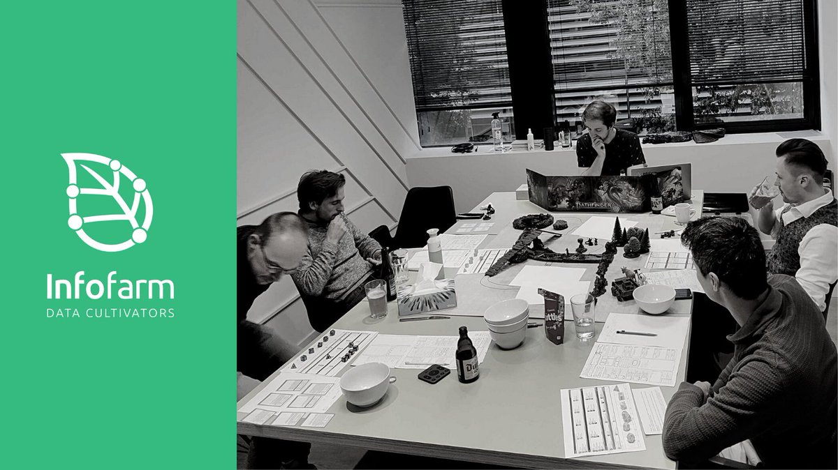 InfoFarm_be's tweet photo. Bij Infofarm wordt ook plezier hoog in het vaandel gedragen 🏳️

Onze farmers zijn helemaal verknocht aan ‘Dungeons &amp; Dragons’. Via dit rollenspel leren we elkaar op een heel ander manier kennen.. to say at least 🙃. 

#topteam #dungeonsanddragons #infofarm #oneteam https://t.co/vFsvGSb5oR