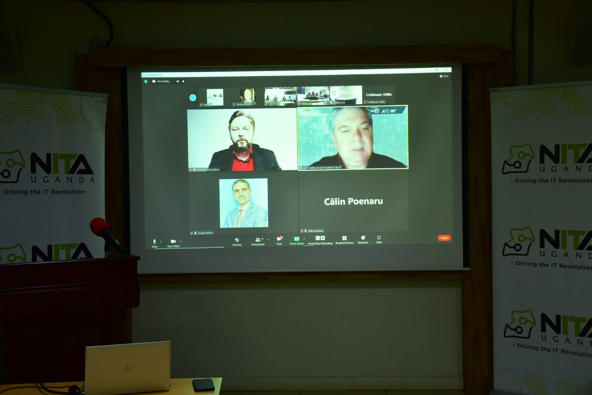 NITAUganda1's tweet photo. HAPPENING NOW: As part of efforts to drive growth of the BPO/ITES sector in Uganda, NITA-U has this morning held a press briefing together with ATIS Uganda &amp; Cluj IT Cluster from Romania.
This is in preparation for the partnership &amp; business twinning e-Conference. https://t.co/DQTRy0VxHw