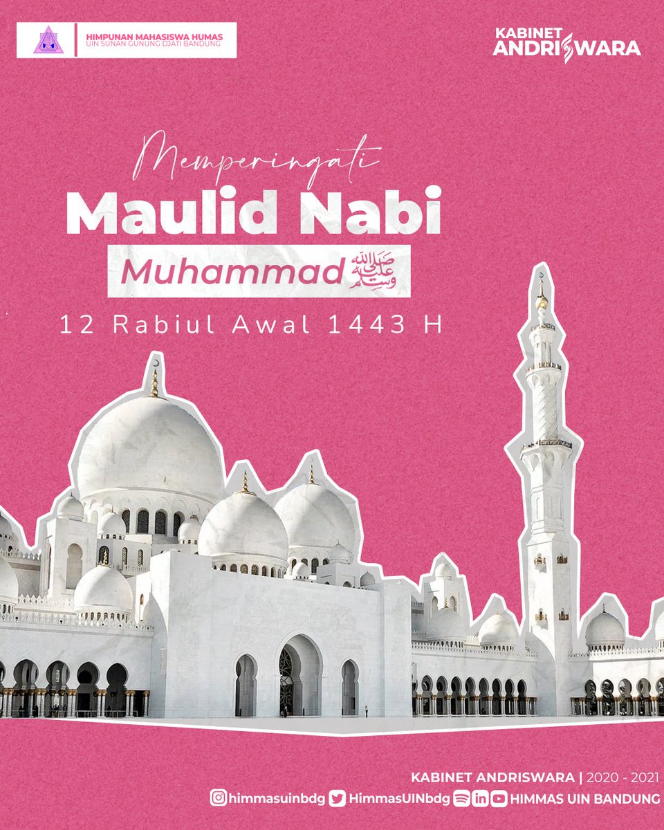 [PHB: MAULID NABI MUHAMMAD]

Selamat memperingati Maulid Nabi Muhammad SAW 1443 H untuk seluruh umat muslim. Semoga dengan perayaan Maulid Nabi ini, kita dapat meneladani dan mengamalkan akhlak Rasulullah dalam kehidupan sehari-hari.

Narahubung
📞 089516494302 (Ari)