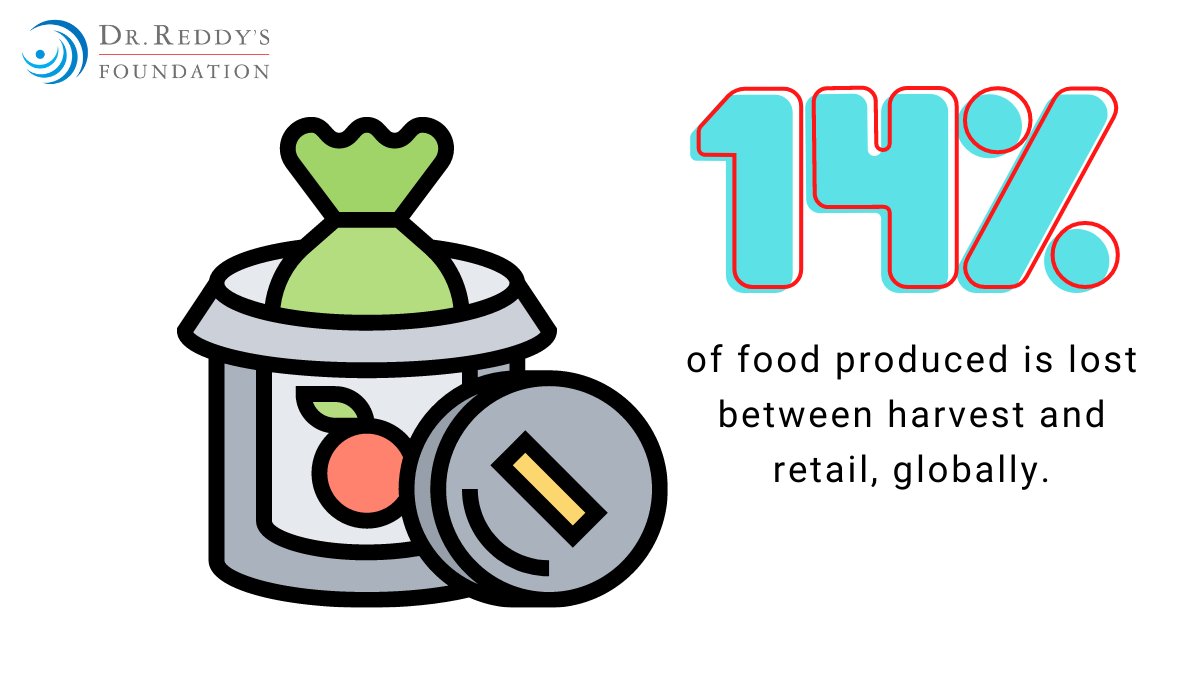 DRF_India's tweet photo. Globally 14% of food produced is lost between harvest and retail. To increase investment in saving this produce, laws that incentivize production and distribution of scalable solutions like community-owned solar storage &amp; storage vehicles are necessary. #SDGs #foodwaste https://t.co/ZW9GxoCANV