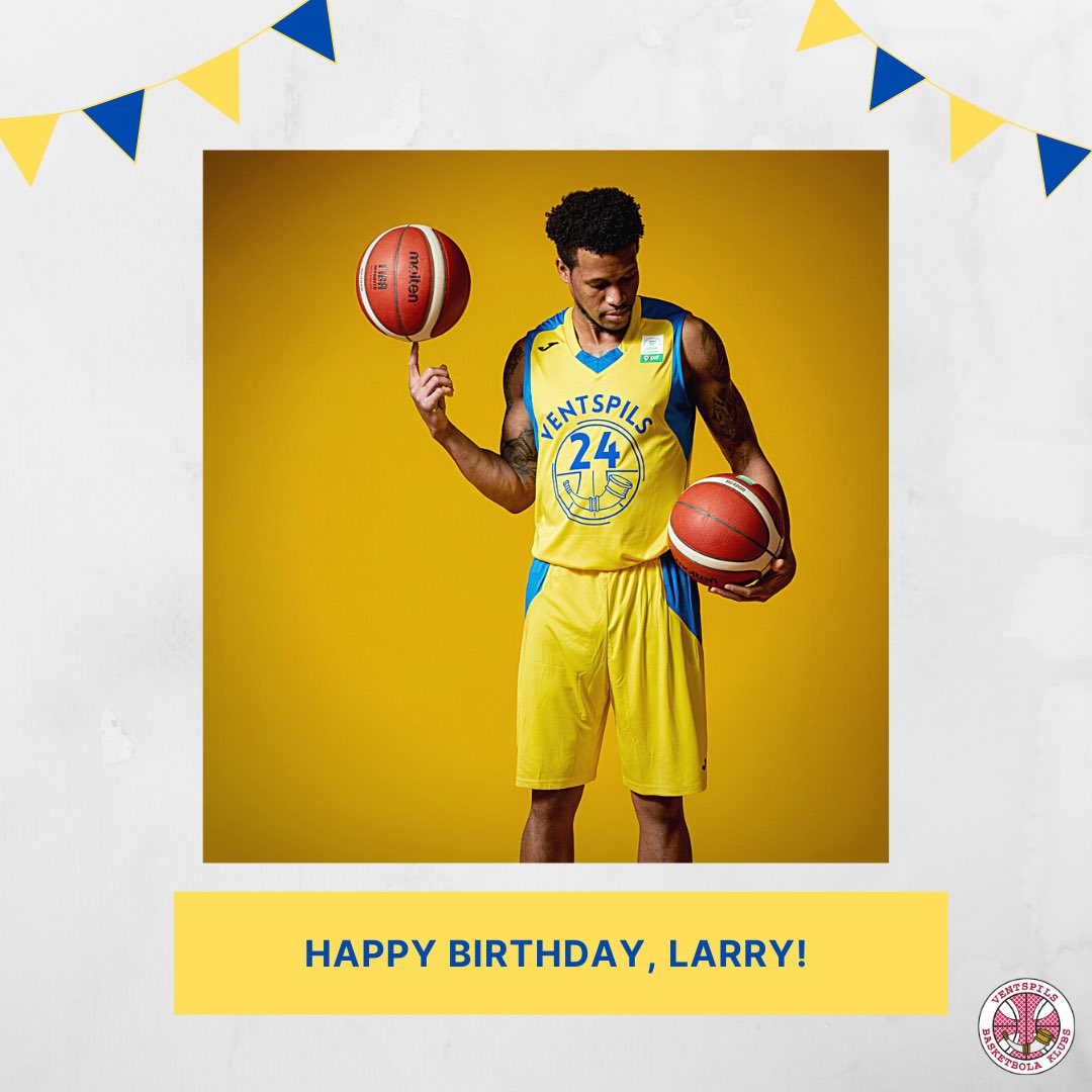 bkventspils's tweet image. Today BC &quot;Ventspils&quot; player Larry celebrates his birthday! We hope all your birthday wishes and dreams come true!  🥳
Happy birthday, @_larrythomas24 ! 🎉

💛💙
#MēsVisiParBKVentspils