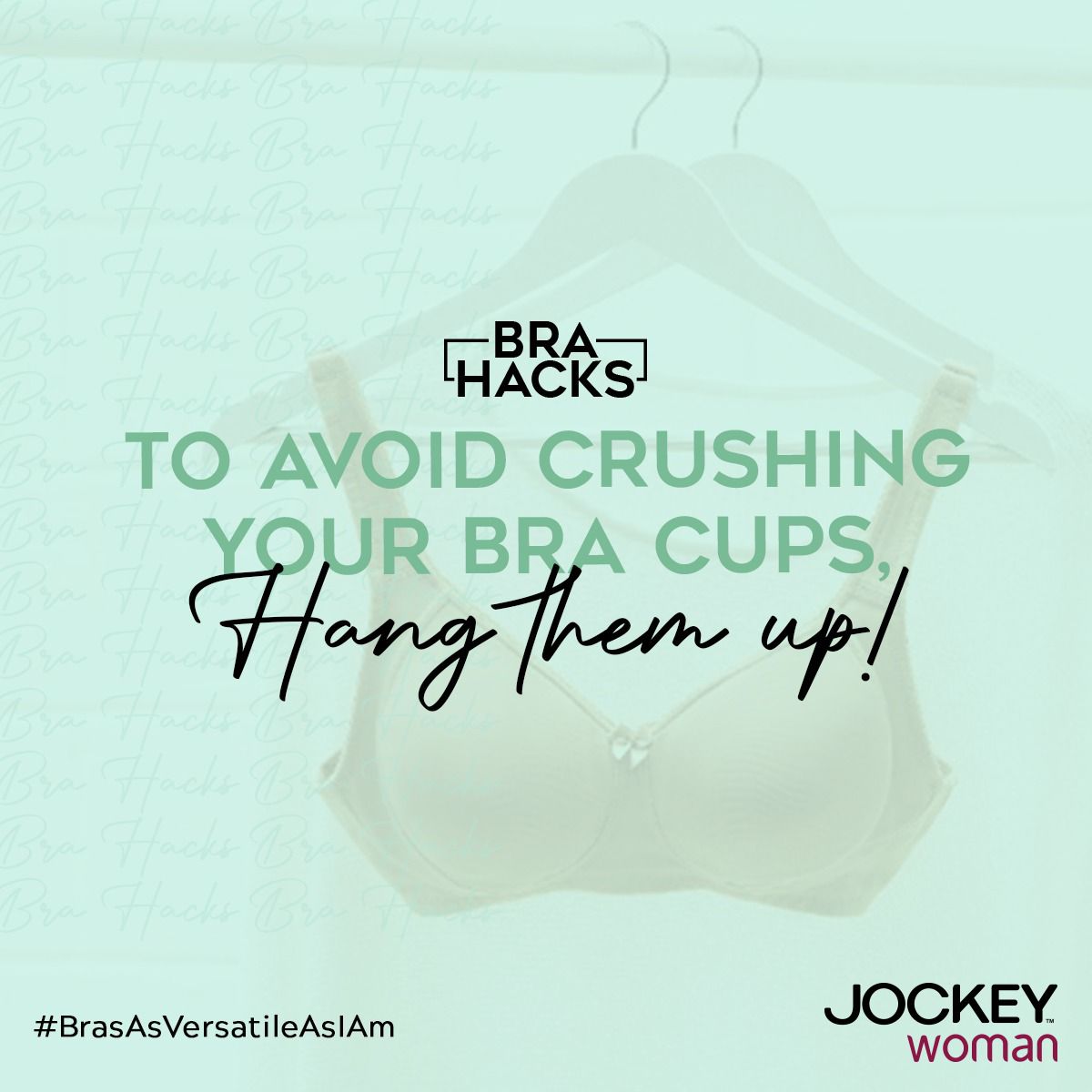 JockeyIndia's tweet photo. Bra storage is an important step in keeping your bras looking fabulous for a long time. 

So, instead of folding and fitting your bras in a small space, which can ruin the cups &amp; bend the wires, hang them up! 

#Brahacks https://t.co/a2bxuHES1W