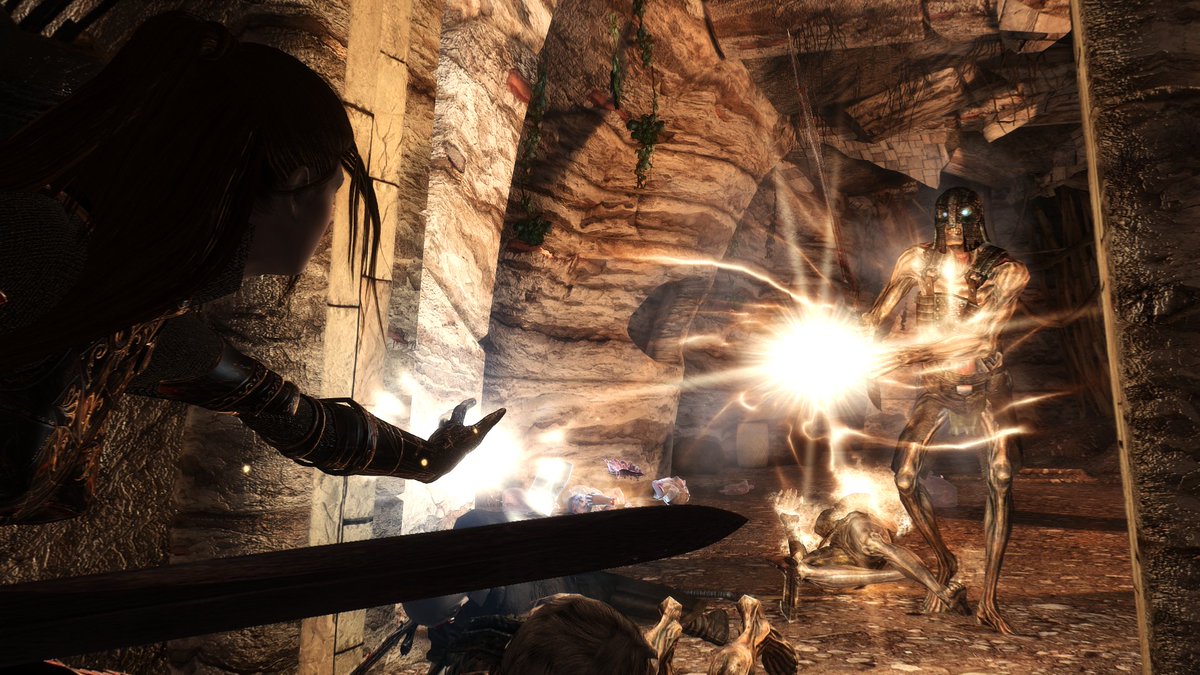 Dark1NovaSkyrim's tweet photo. Her life as a paladin is starting.  I gave her sunfire to start off with as that would fit her already having knowledge of being a paladin. (Sunfire has been modified to do damage to all enemies...because...its fire from the sun...so why not?) https://t.co/YPGbhpQnmZ