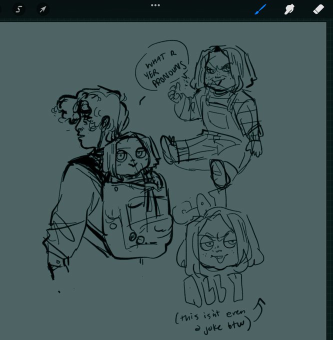 ive discovered a passion and talent for drawing creepy little sentient dolls 