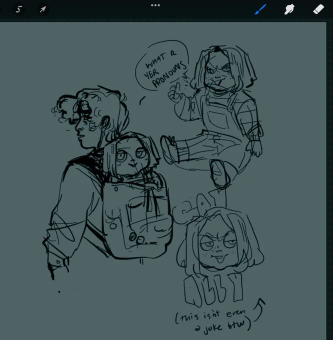 ive discovered a passion and talent for drawing creepy little sentient dolls 