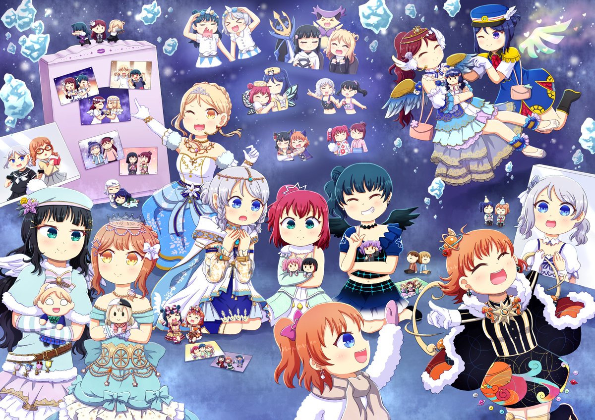 RiriaSnow's tweet photo. //drawn with paint tool sai, tablet 
A drawing made out of everyone's inputs as a thank you gift! ❤️
More info here: https://t.co/We8Q5w8LxF
-
#llsif #lovelive #lovelivesunshine #aqours  #ラブライブ https://t.co/MLUczEgeq5