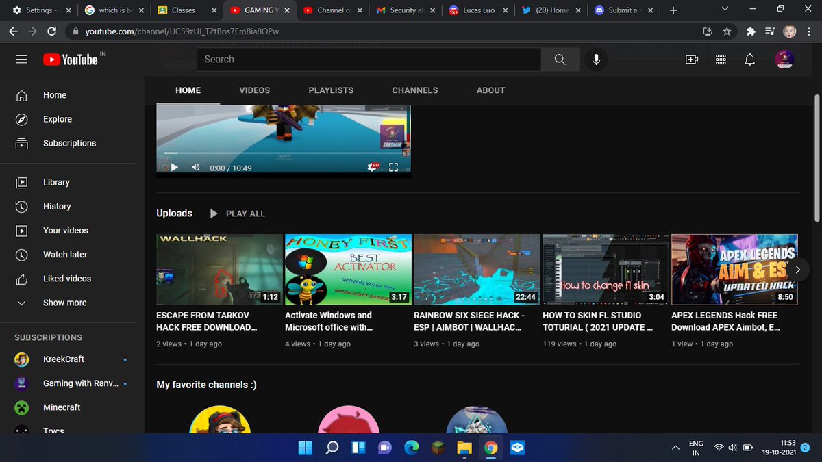 SakshamKhetarp1's tweet photo. @TeamYouTube  my account is hacked can you please i beg please help me get it back  i have not posted any videos  on my channel since 1 month even though someone is posting on my channel i have also got 1 copyright strike so i beg plz i cant do anything i beg plz help me. https://t.co/F1vaZwTSKU