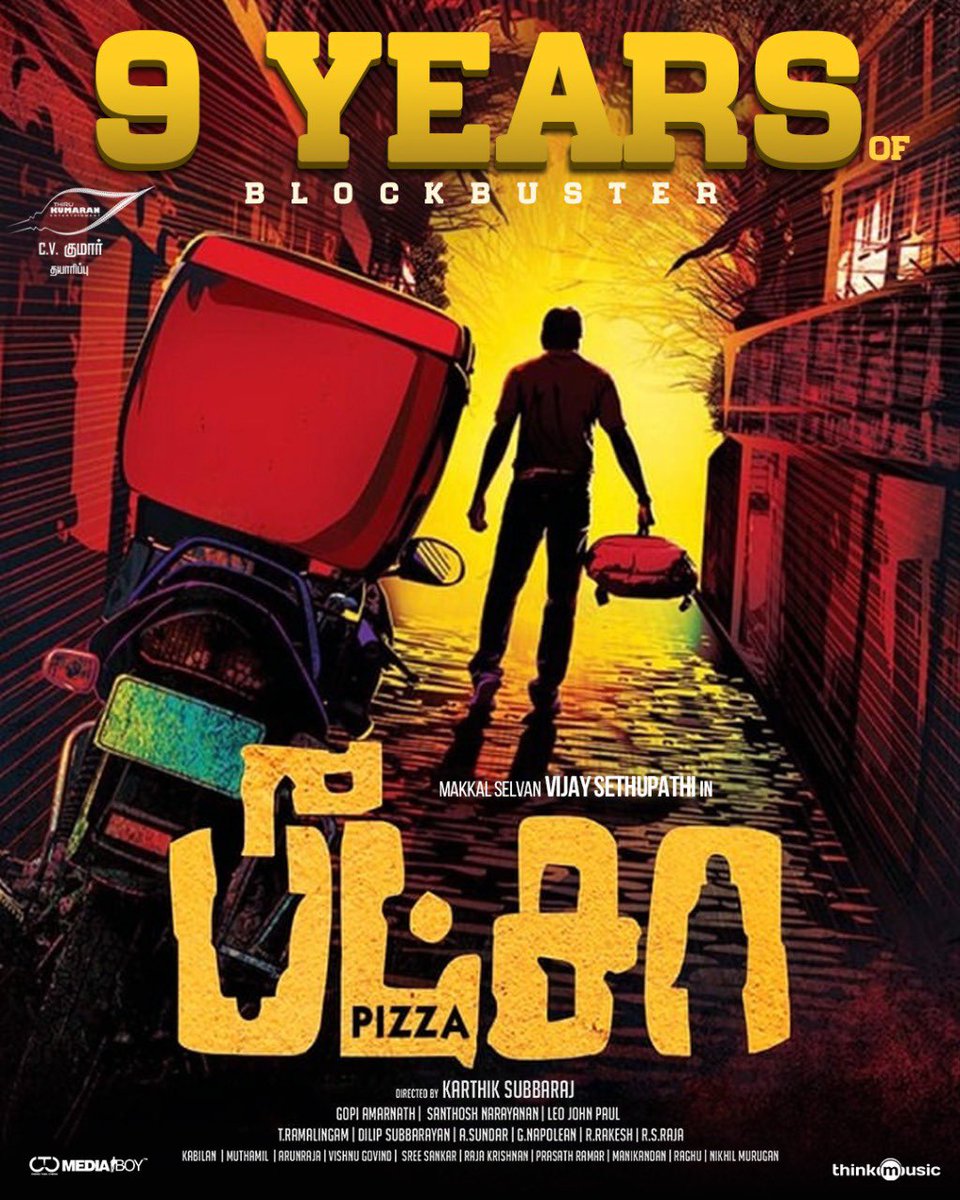 EniyanNS's tweet photo. Celebrating 9 years of one of the
 seat edge thriller #Pizza  @karthiksubbaraj  @VijaySethuOffl and @nambessan_ramya ♥️ #9YearsofPizza https://t.co/o8ZSUPW2pm