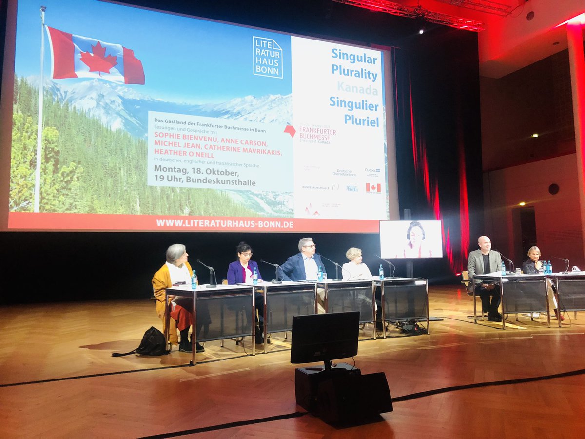 AndreaBoegner's tweet photo. Ein toller Auftakt für die 🇨🇦 @CFbm2021 Delegation gestern beim #LiteraturhausBonn in der @bundeskunsthall ! Merci du fond du cœur à toutes et à tous! 

#CanLit #CanadaFBM2021 @Book_Fair https://t.co/6OYzpgn1CG