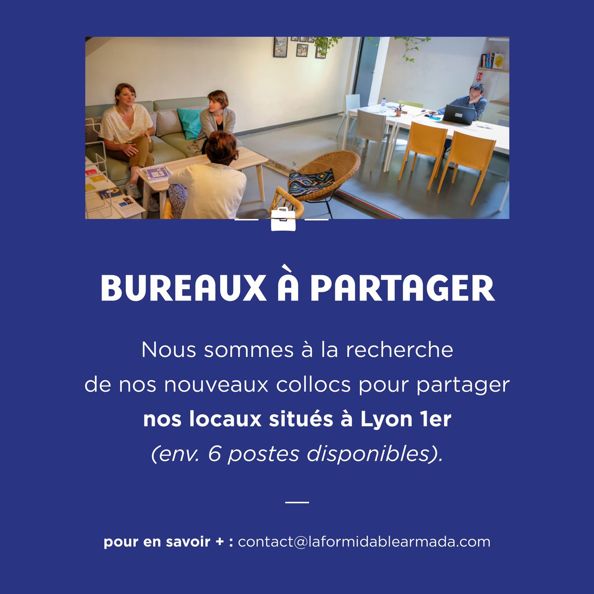 Vous êtes consultant.e ou une petite entreprise ? Vous rechercher un endroit sympa pour poser vos valises ? 
👉Des places se libèrent dans notre coworking situé dans le 1er à Lyon. Rejoignez-nous ! 👋