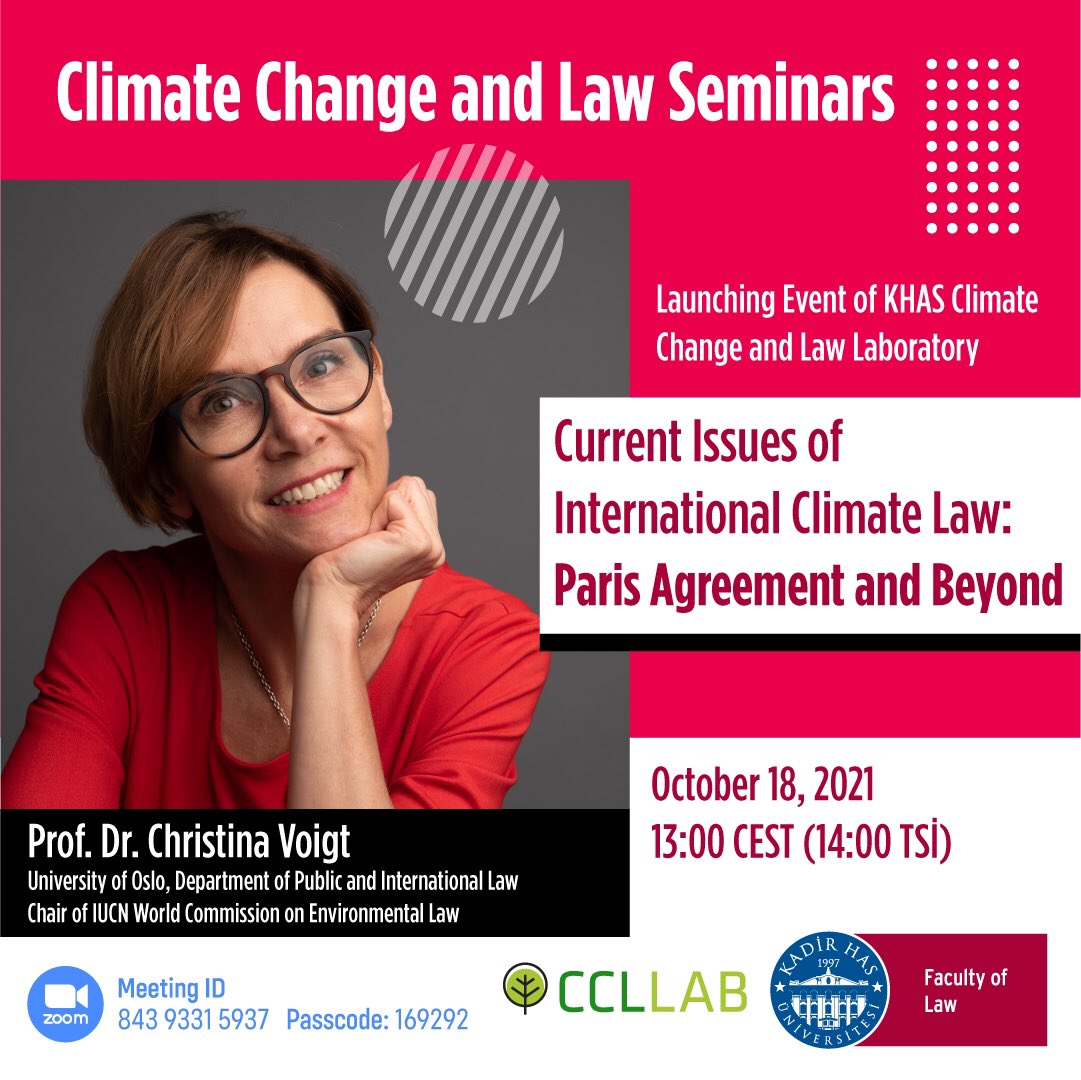 KHAS CCLLAB (@khasccllab) on Twitter photo Kadir Has University Climate Change and Law Laboratory (CCLLAB) has officially launched today with the amazing lecture of Prof. Dr. Christina Voigt on “Current Issues of International Climate Law”. #climateaction <a href="/ChristinaVoigt2/">Christina Voigt</a> <a href="/khashukuk/">KHAS Hukuk Fakültesi</a> <a href="/khasedutr/">Kadir Has Üniversitesi</a> Kadir Has University Climate Change and Law Laboratory (CCLLAB) has officially launched today with the amazing lecture of Prof. Dr. Christina Voigt on “Current Issues of International Climate Law”. #climateaction <a href="/ChristinaVoigt2/">Christina Voigt</a> <a href="/khashukuk/">KHAS Hukuk Fakültesi</a> <a href="/khasedutr/">Kadir Has Üniversitesi</a>