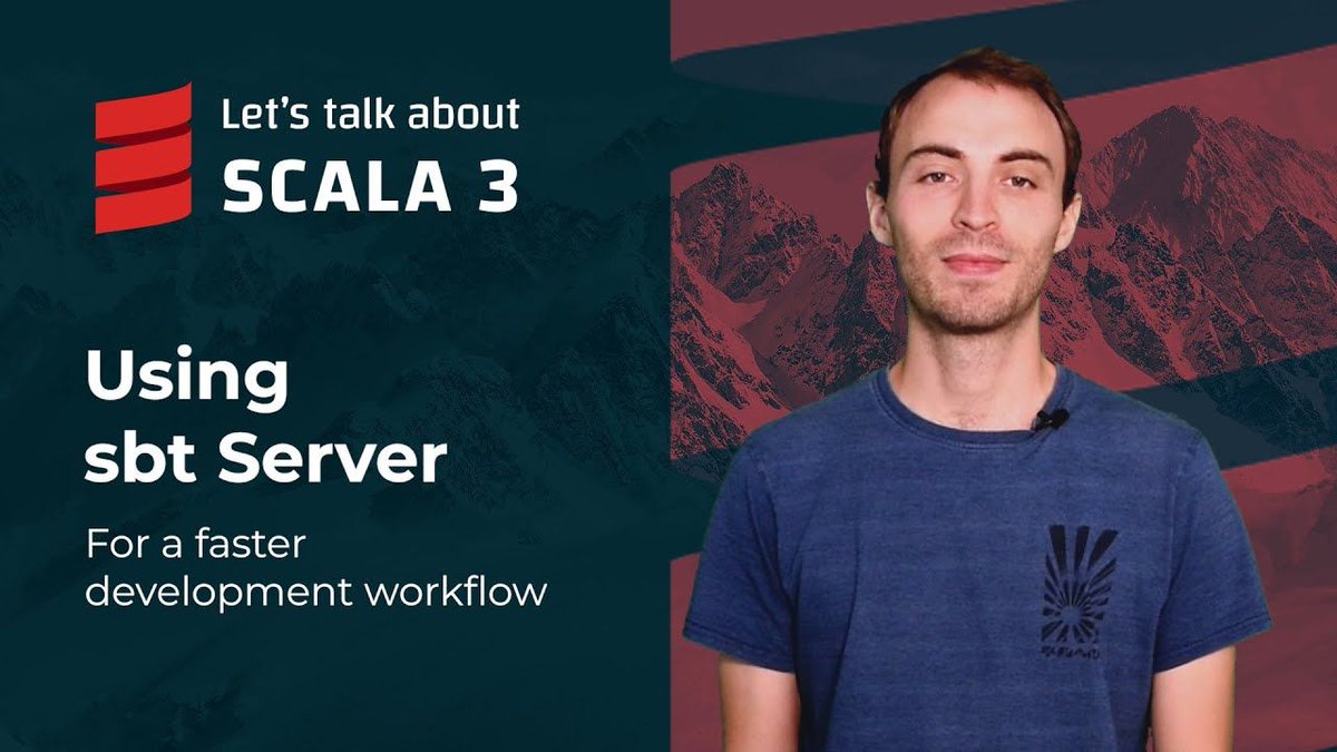 Join us for the premiere of the next video in the "Let's talk about #Scala 3" series on Oct. 21 at 4:30 p.m. CET. <a href="/adrienpi2/">adpi2</a> from the Scala Center will explain how to have a faster development workflow using <a href="/scala_sbt/">sbt</a> Server. buff.ly/30mEvCk <a href="/scala_lang/">Scala</a>