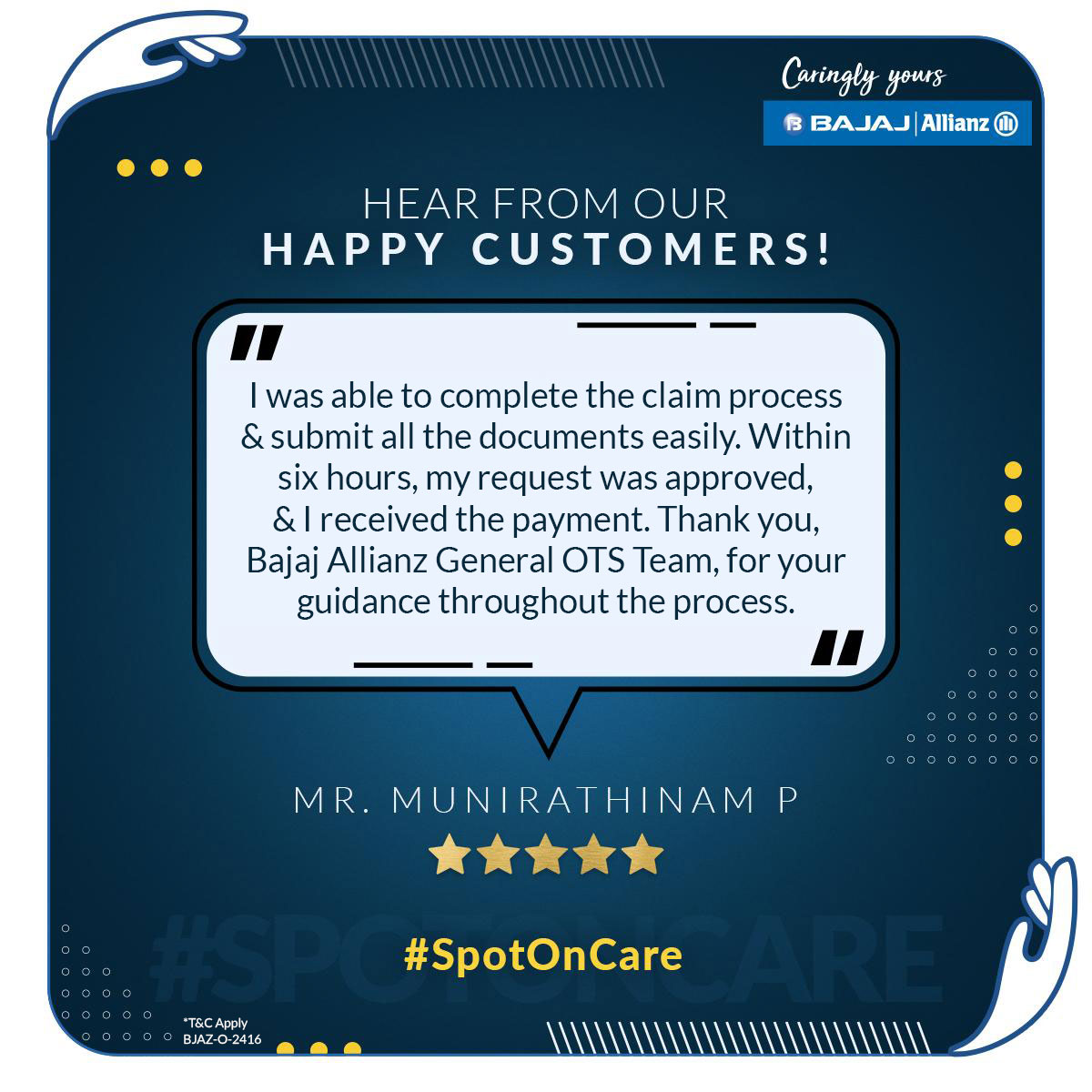 bajajgeneral's tweet photo. Your support and trust keep us motivated to provide the best service.
#CaringlyYours #SpotOnCare #MotorOnTheSpot #MotorOTS #ContactlessCare https://t.co/Jb5bHGytqp