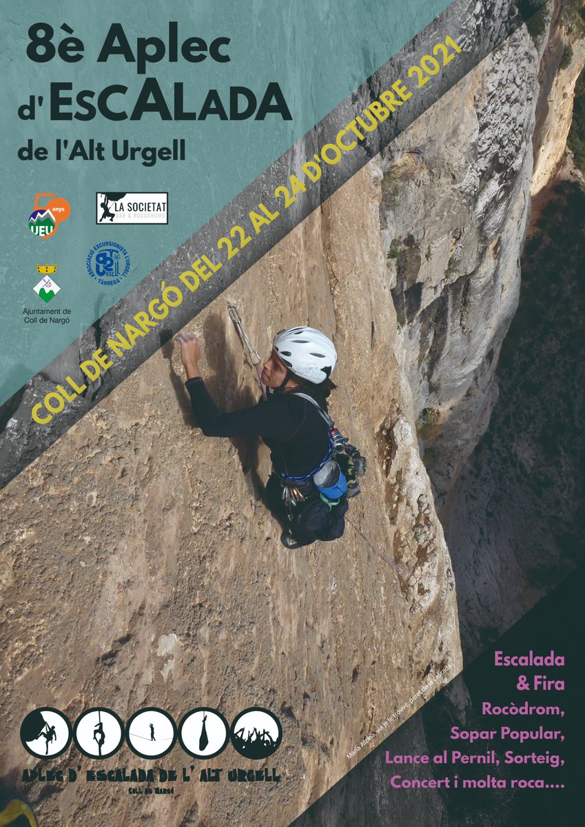alturgelltur's tweet photo. 🧗 8è Aplec d'escalada i fira de Coll de Nargó. Del 22 al 24 d'octubre. #escalada #fira #ColldeNargo #alturgell https://t.co/kba5bqFQfx