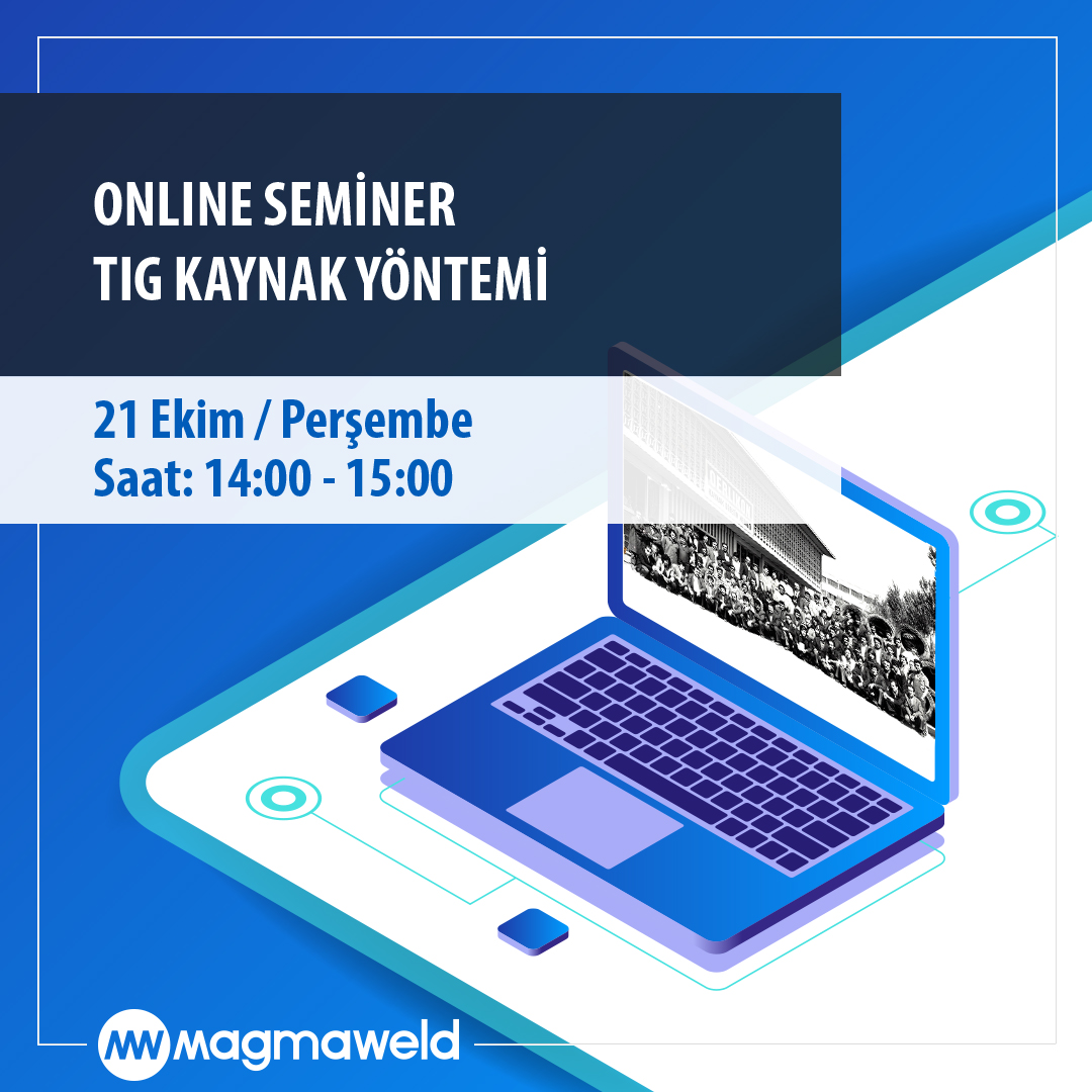 Magmaweld_Tr's tweet photo. Online eğitim serimiz 21 Ekim 2021 Perşembe günü 14:00 – 15:00 saatlerinde düzenleyeceğimiz TIG Kaynak Yöntemi konulu seminerle devam ediyor.

https://t.co/W23bdaPuwE

#magmaweld #onlineeğitim #kaynakeğitimi https://t.co/mH9GoFHZWB