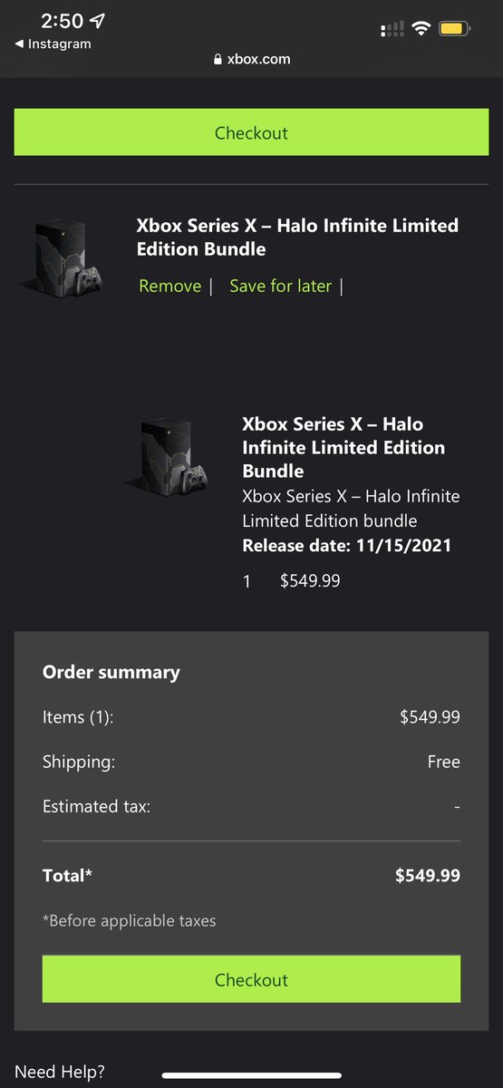 FalconTwoSix's tweet photo. @PS5restocks_etc Xbox series x  halo is available still at Microsoft https://t.co/LrsbCU9N5U