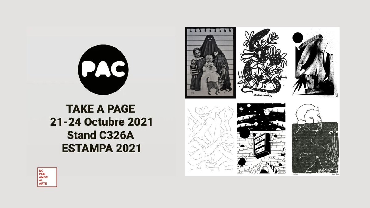 vickynet74's tweet photo. Este jueves presentamos TAKE A PAGE, proyecto de PAC en ESTAMPA 2021, comisariado por Sara Torres Sifón en el marco de la iniciativa #noporamoralarte @plataforma_pac @saratorressif @Feriaestampa ¡OS ESPERAMOS! https://t.co/eiEjYlmhhD